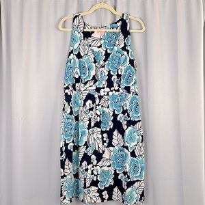 Lilly Pulitzer V-Neck Sleeveless Floral Print Dress Size XL